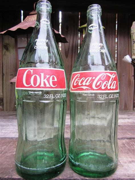 Coca Cola Green Glass 32 Oz Return For Deposit Bottle C 1972