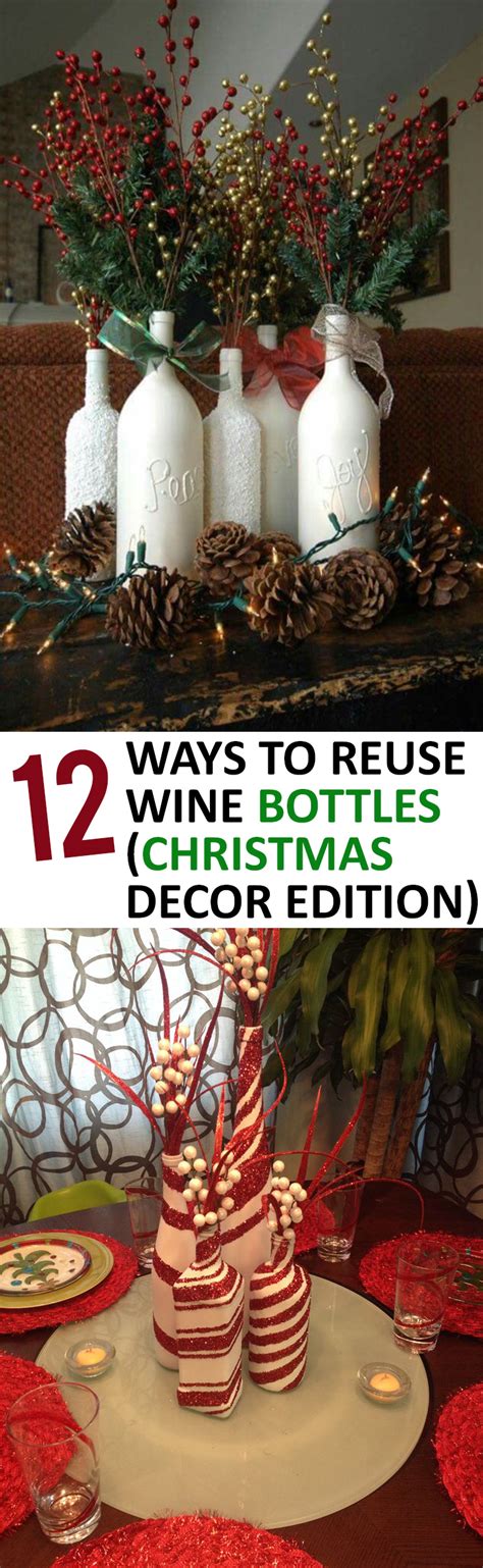 Splendid idea to make the sugar rim with colored sugar or nonpareilles. 12 Ways to Reuse Wine Bottles (Christmas Decor Edition)