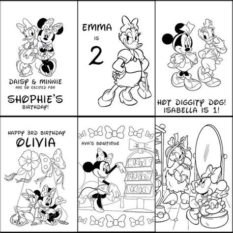 Minnies Bowtique Personalize Coloring Book Minnie Mouse Etsy