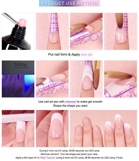 Poly Nail Extension Gel Kit Xnyuqn Nail Art Gel Diy Acrylic Nails