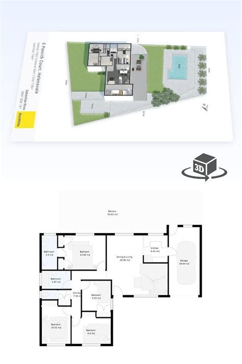 Pin by Floor Plans in Interactive 3D on House, Townhouse ...