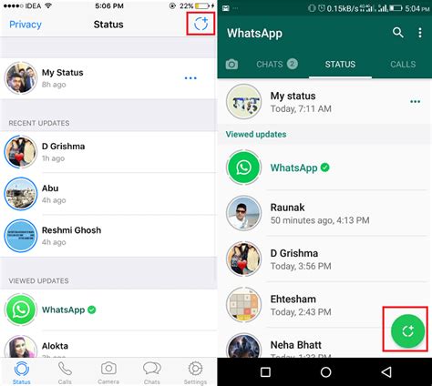 In the left panel, you'll find you status detail and in the right panel you will find view your update with the images and videos updated by you. How to Use New WhatsApp Status Update Feature on Android ...