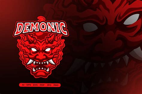 Oni Mascot Logo For Gaming And Sports Logo Graphic Templates Envato