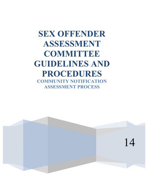 pdf sex offender assessment committee guidelines …sex offender assessment committee guidelines