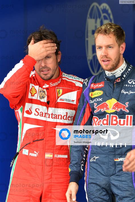 Fernando Alonso Esp Ferrari And Sebastian Vettel Ger Red Bull