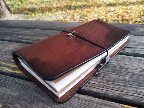 Leather Travelers Notebook Refillable With Changeable Etsy