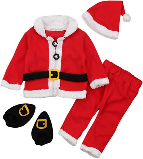 Santa Claus Costume Christmas Costume Children Baby Boy Girl Santa