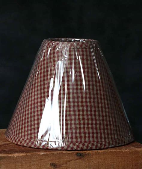 10 Inch Newbury Red Gingham Lamp Shade By Raghu The