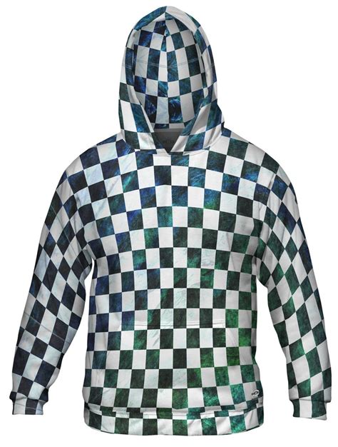 Blueish Green Checkered Hoodie Design Coolesthoodies
