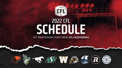 PR: CFL 2022 Season Schedule Announced: 109th Grey Cup In Saskatchewan