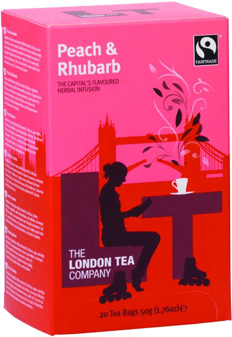 London Tea Company Fairtrade Peach And Rhubarb Tea 20 Bags