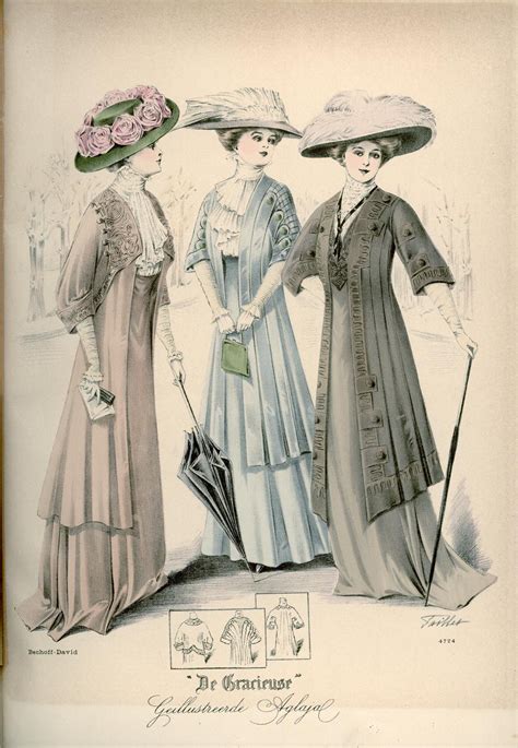 Fashion Plate De Gracieuse 1908 Edwardian Fashion Plates