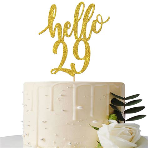 Buy Hello 29 Cake Topper 29th Birthday 29th Anniversary Party Cake