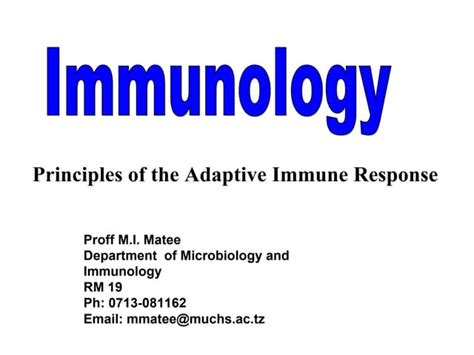 Immunology Chapter 9 Activation Of T Lymphocytes Ppt