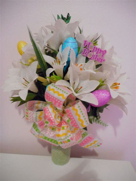 Find great deals on ebay for grave flower arrangements. Easter Lily Cemetery Silk Flower Arrangement, Headstone ...