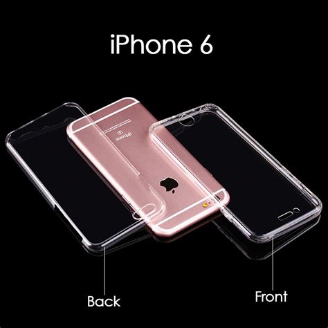 Shockproof 360 Silicone Clear Case Cover Front Back For Iphone 66