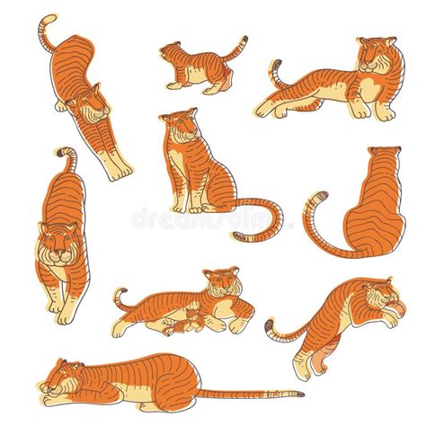 Drawn Tigers Stock Illustrations Drawn Tigers Stock