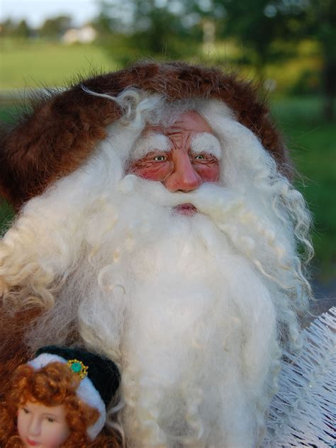 Old Worldvictorian Santa With Hand Sculpted Premo Sculpey Face 08 19