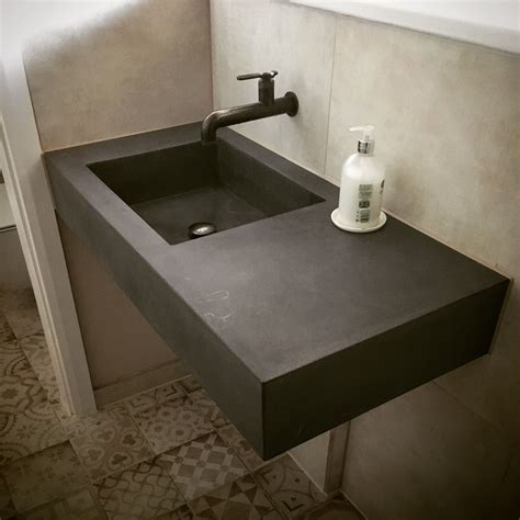 Bathroom drain hole knockout, reusable rubber plug $12.09. Polished concrete floating vanity sink worktop | Concrete ...