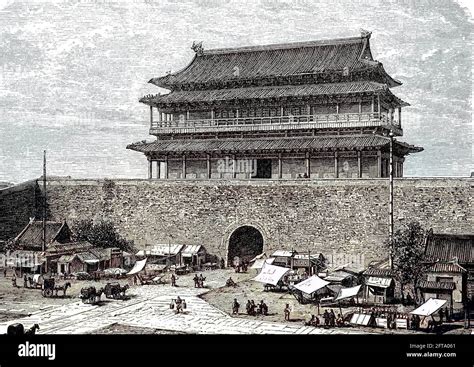 The Tsien Men Gate In Beijing China In 1860 Das Tsien Men Tor In