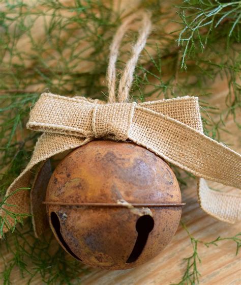 Vintage Rustic Jingle Bell Ornament Bell Ornaments Christmas