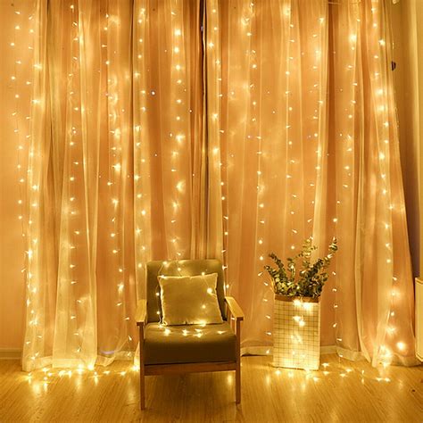 9ft X 9ft 300 Led Curtain Lights String Light Hanging Fairy Starry