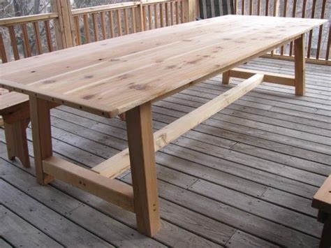 Handmade Large Outdoor Dining Table Cedar By Jeffbuildsfurniture