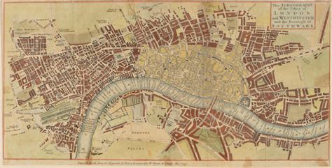 18th Century Map Of London Map Of World