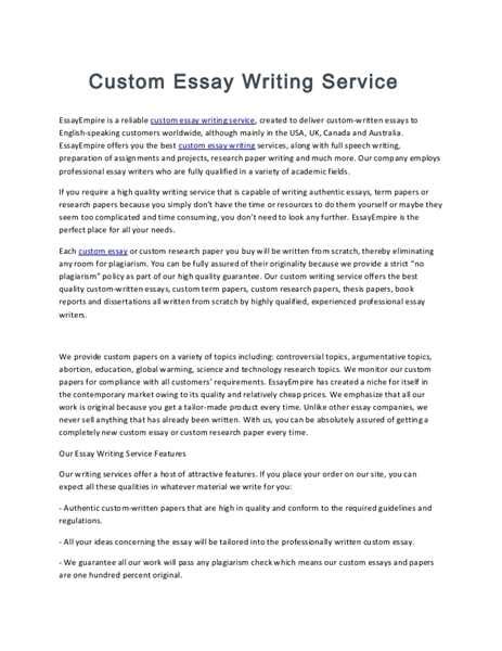 Custom Written Paper Order Custom Essays At