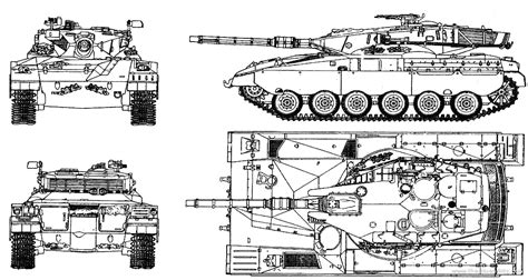 Merkava Mk I Blueprints Free Outlines