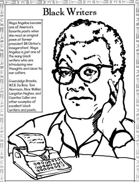 Maya Angelou Coloring Pages Coloring Pages