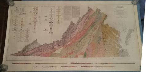 Antique 1928 Geologic Map Of Virginia Usgs Va Geological Survey
