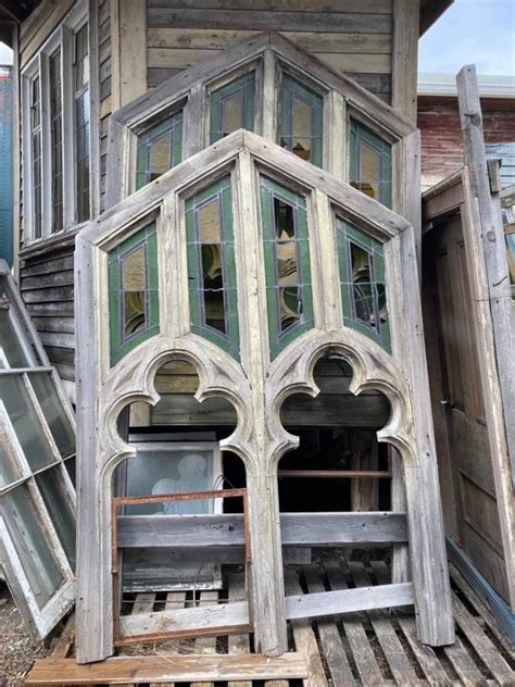 Ic5068 Antique Gothic Stained Windows Legacy Vintage Building Materials And Antiques