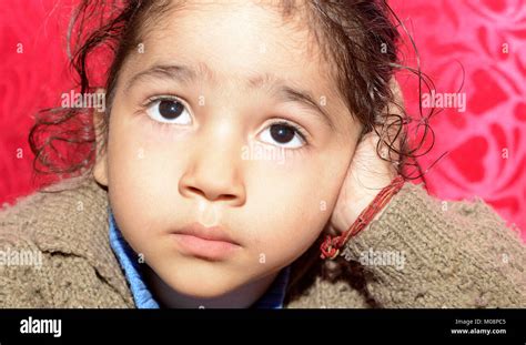 Portrait Of Sad Baby Stock Photo Alamy