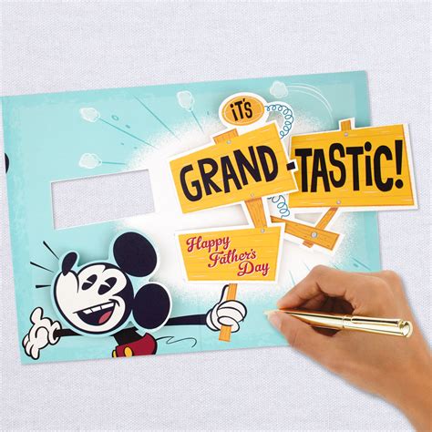 Disney Mickey Mouse Pop Up Fathers Day Card For Grandpa Greeting