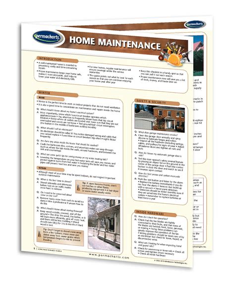 Home Maintenance Guide Quick Reference Resource