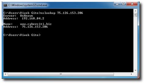 Reverse Nslookup Command Nixcraft