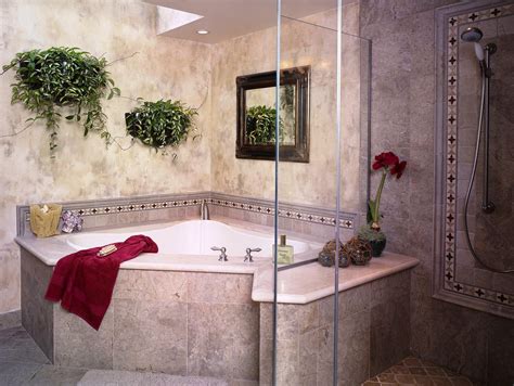 A shower curtain liner will beautifully enclose your tub to keep the water off the floor and gives you added privacy. Corner Tub Shower Curtain Rod : Schmidt Gallery Design ...