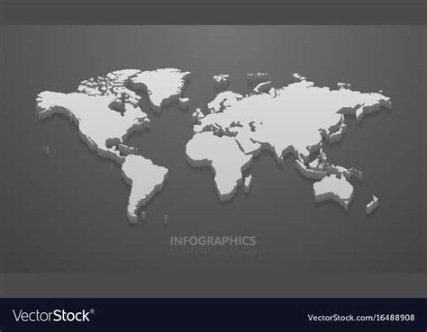 Minimalistic World Map Royalty Free Vector Image
