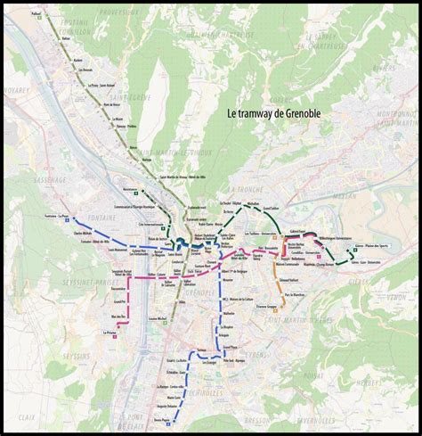Carte De Grenoble Plan Des 44 Lieux à Voir