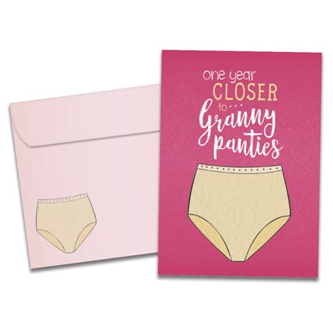 Granny Panties Birthday Greeting Card 6 Pack Tree Free Greetings