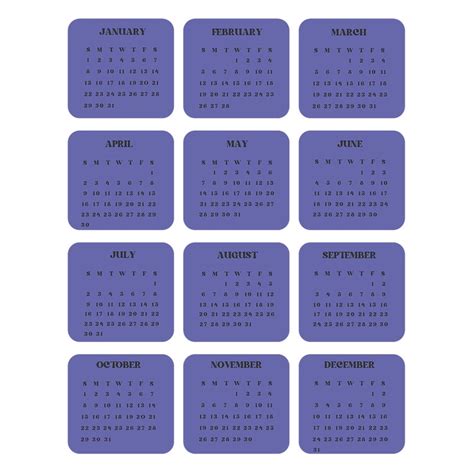 2023 Micro Calendar Printables Mini Calendar Bullet Journal Etsy