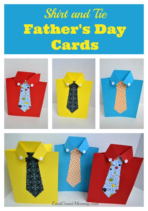 Fotojet's father's day card maker can surely do you a big favor on making printable father's day cards with its large assortment of free templates. East Coast Mommy: Shirt and Tie Father's Day Card