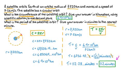 Question Video Finding The Orbital Period From The Radius And Velocity For Circular Orbits Nagwa