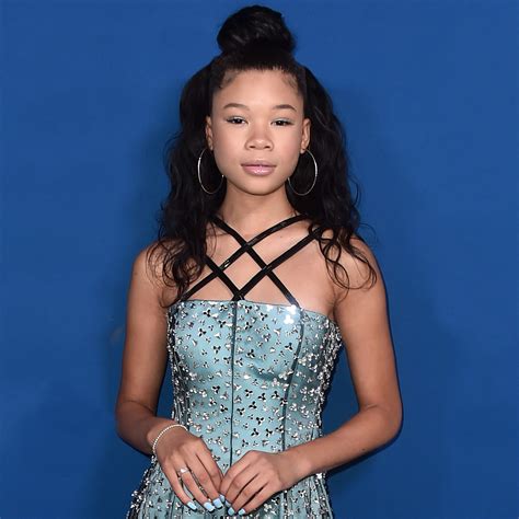 Storm Reid Matched Her Blue Dress To Her Manicure Pedicure And Eyeshadow