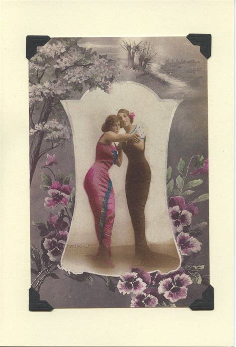 Tango Vintage Lgbtq Card Lesbian Valentines Day Card Newlywed Lesbian Wives First Dance