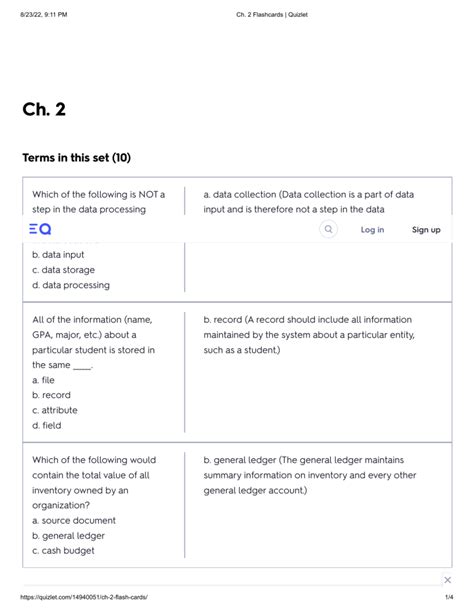 Ch 2 Flashcards Quizlet
