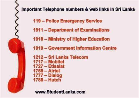Moskov blood spear is now available. Important Telephone numbers & web links in Sri Lanka