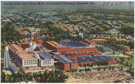 Aerial View Dan River Mills Schoolfield Division Danville Va
