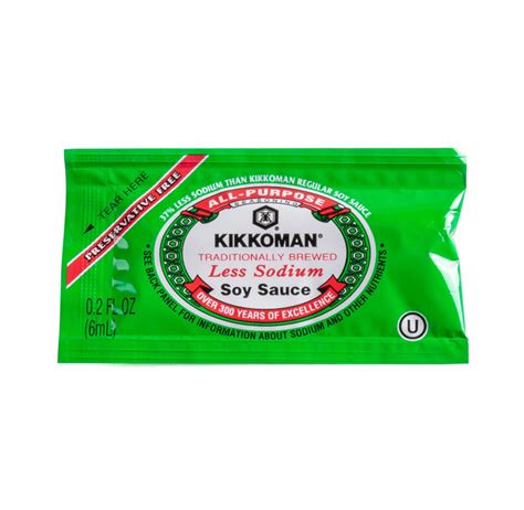 Kikkoman Less Sodium Soy Sauce Packets 200 Ct Sauceandtoss